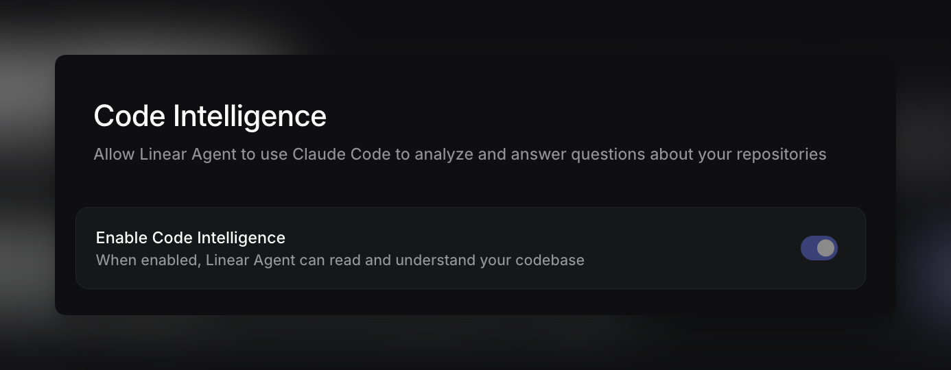 Enable Code Intelligence
