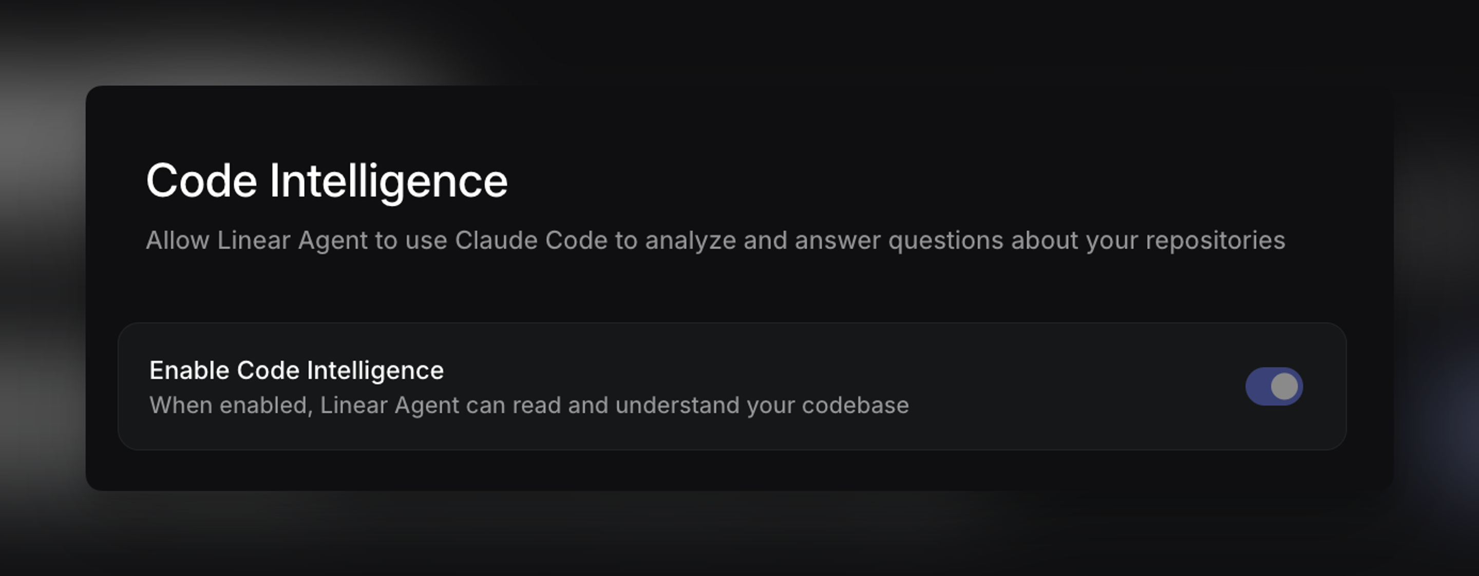 Enable Code Intelligence