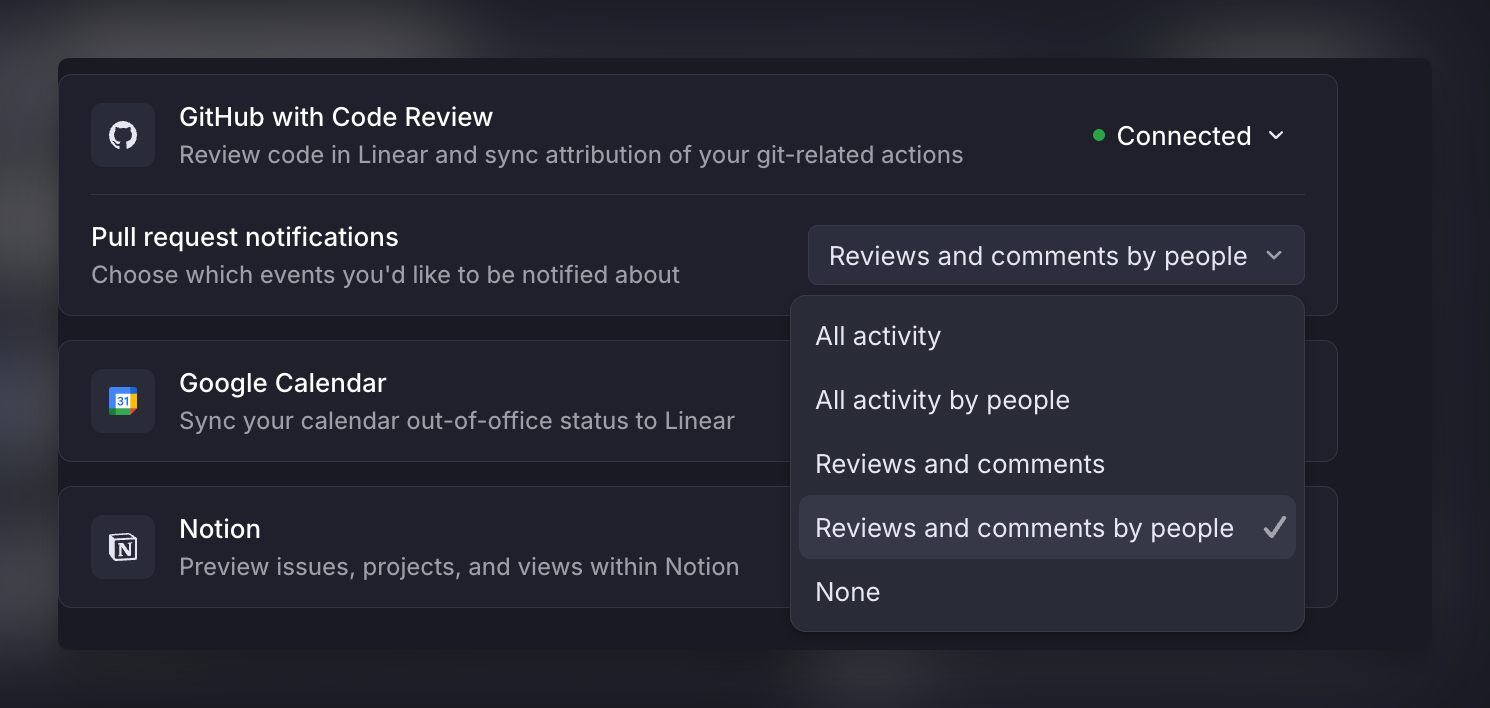 Pull request notifications