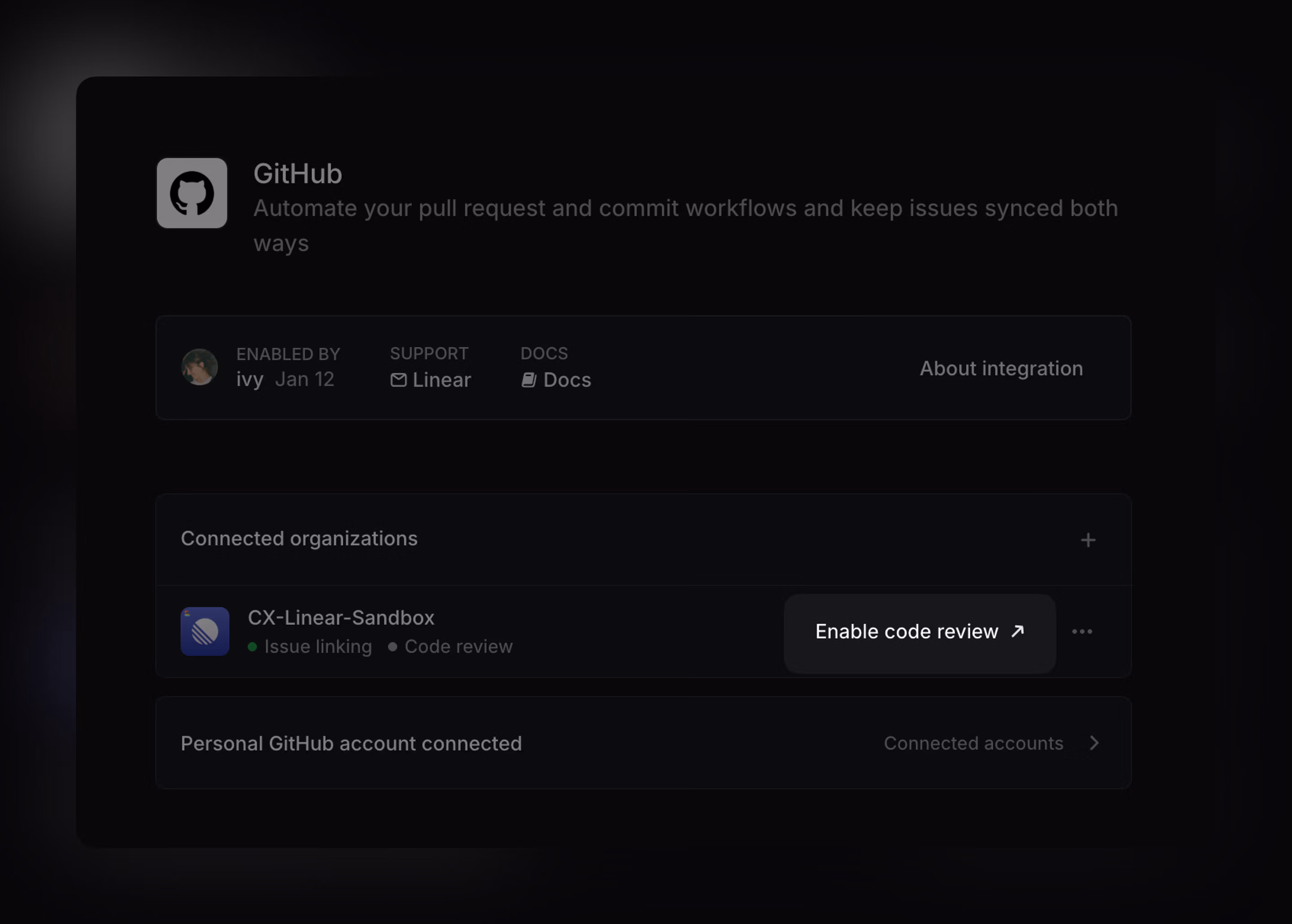 Enable your code reviews for your Github organization