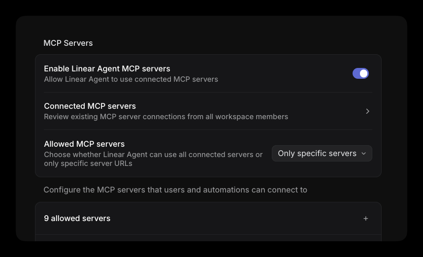 Enable MCP Servers for the Workspace