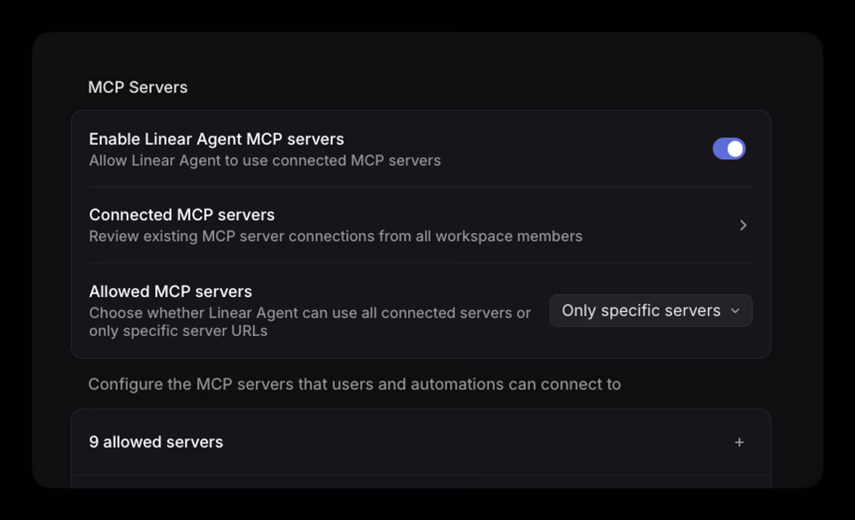 Enable MCP Servers for the Workspace