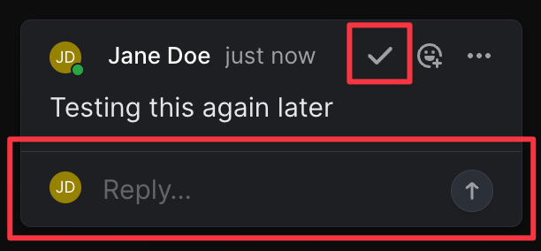 Reply or resolve comments