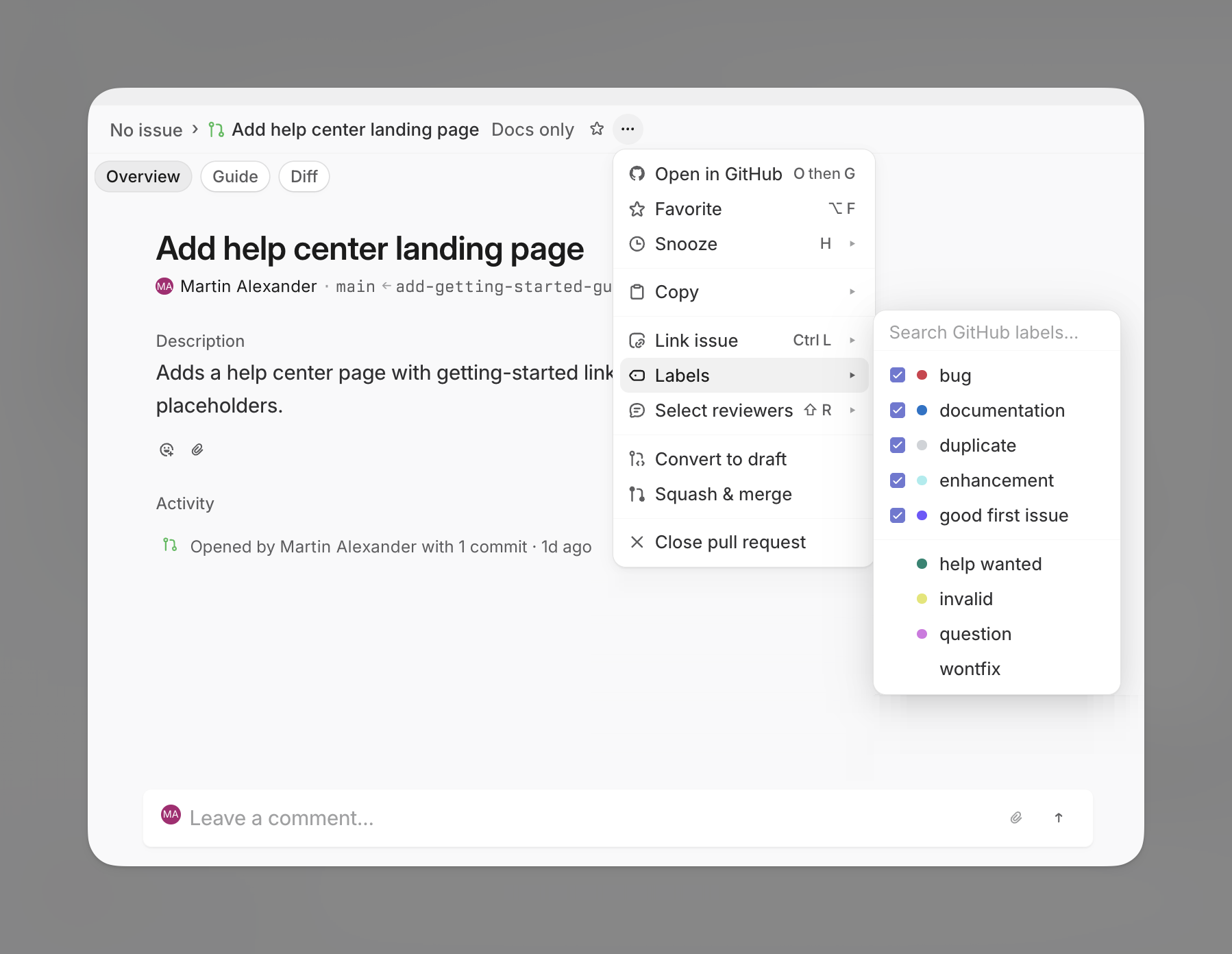 Github Labels