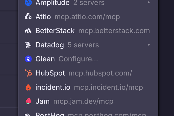 Select available servers for the workspace including any custom servers using a URL