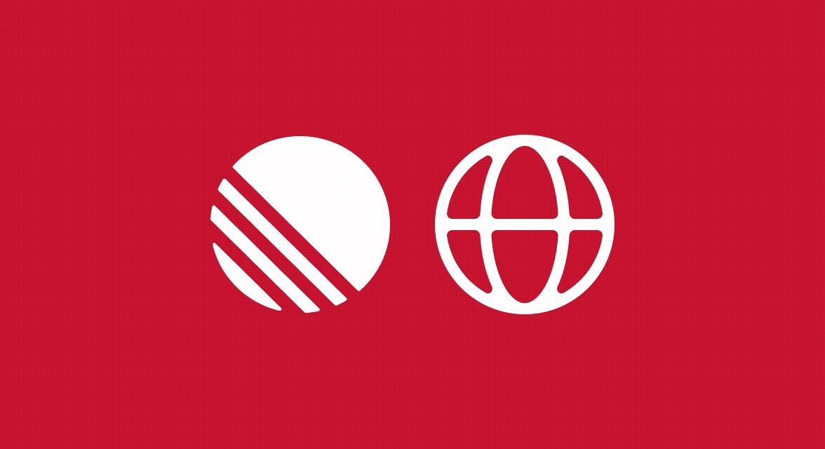 The Linear logo alongside a spinning wireframe globe