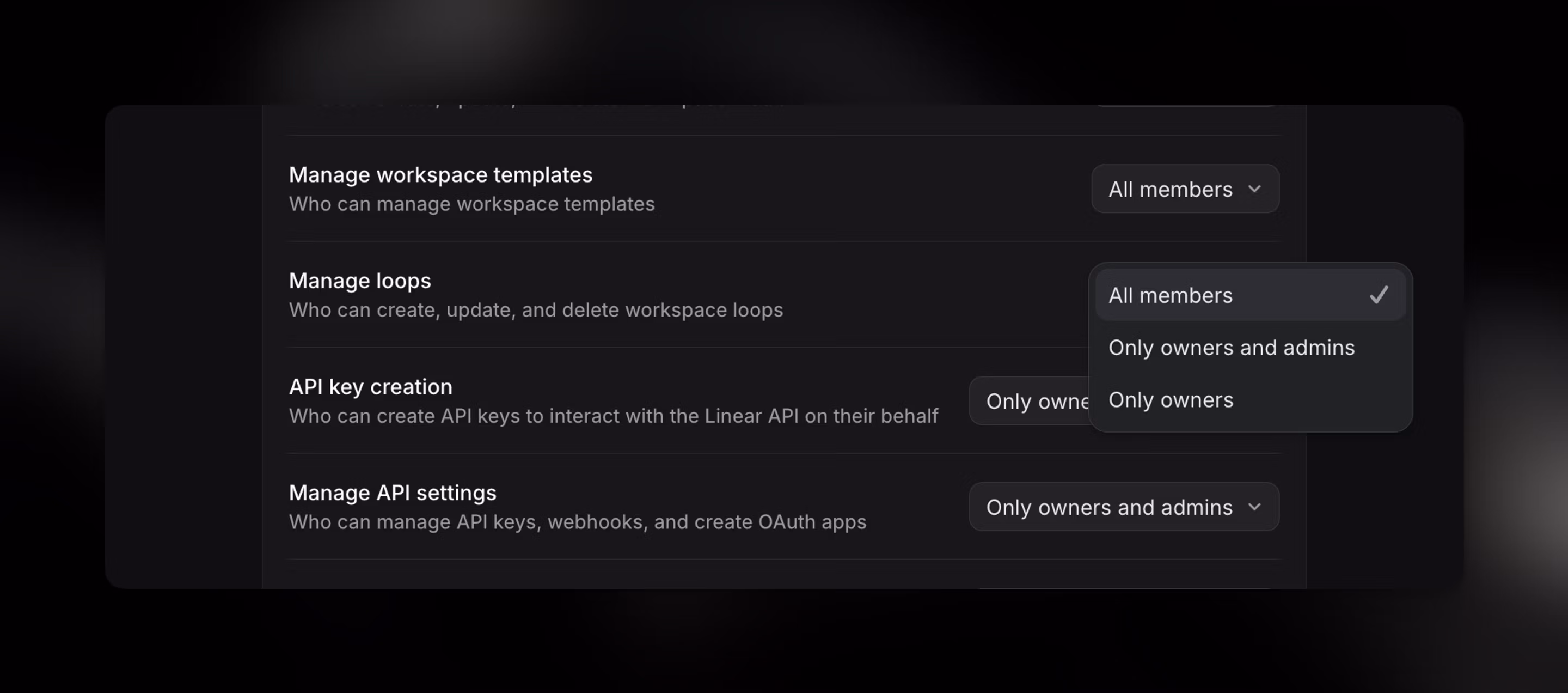Manage Loops Access