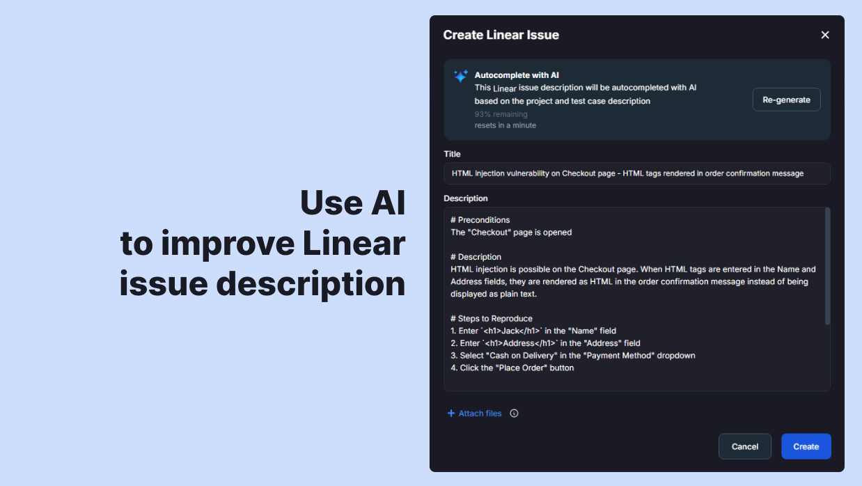 using ai to refine a description