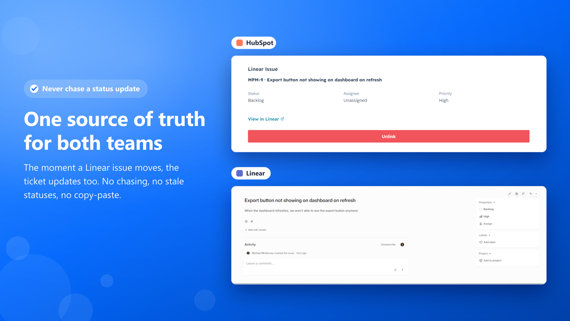 issue linker and hubspot