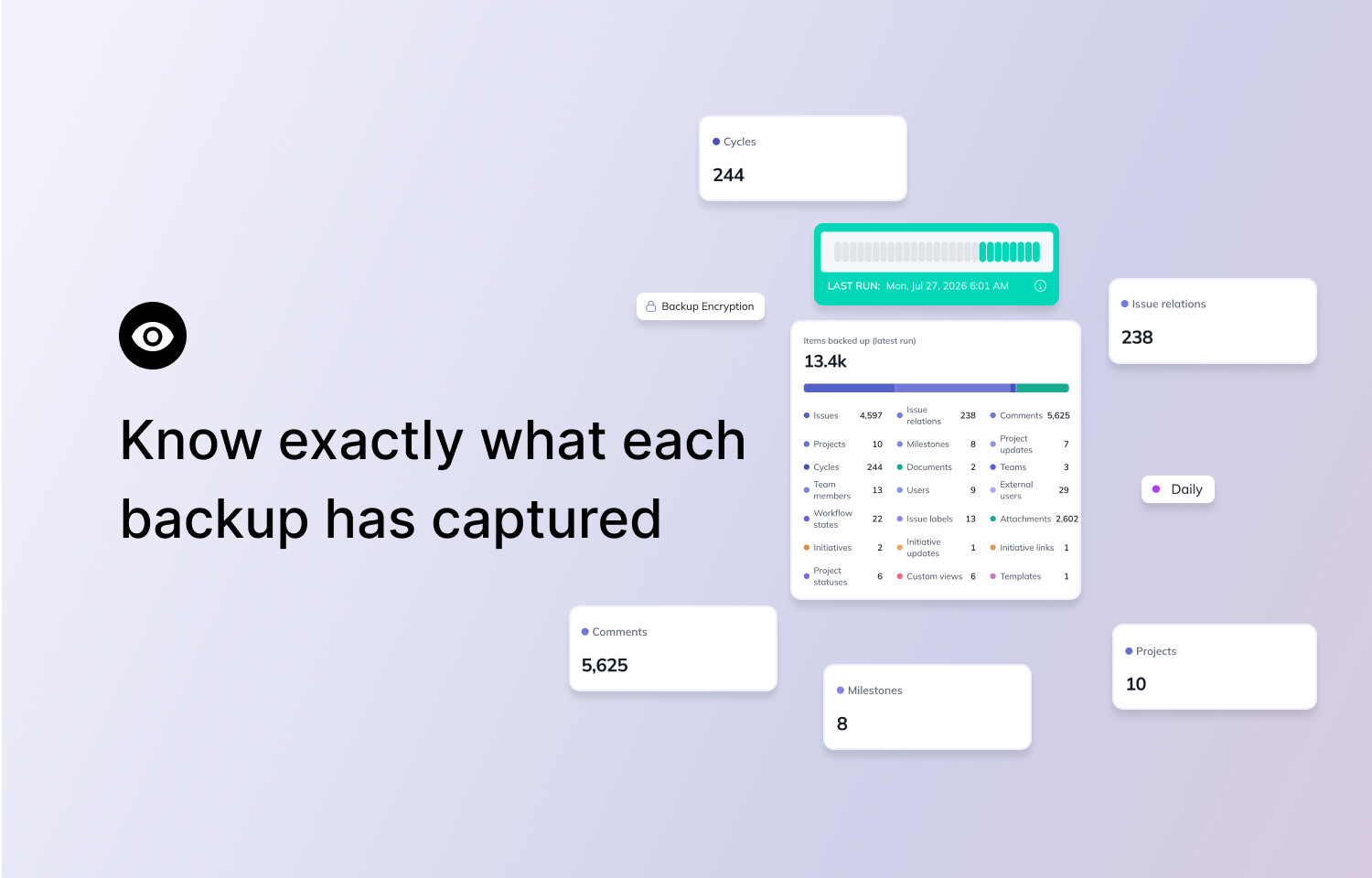 See what's backupped in simplebackups