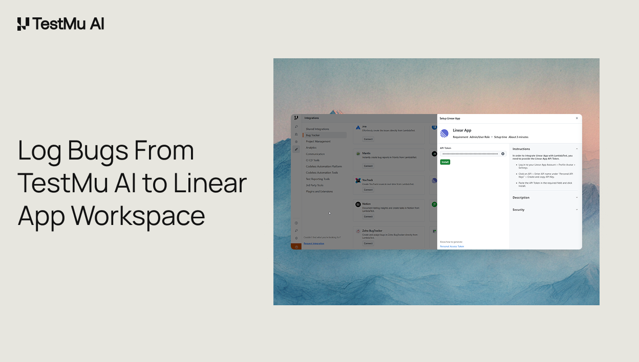 Create issues in Linear from LambdaTest