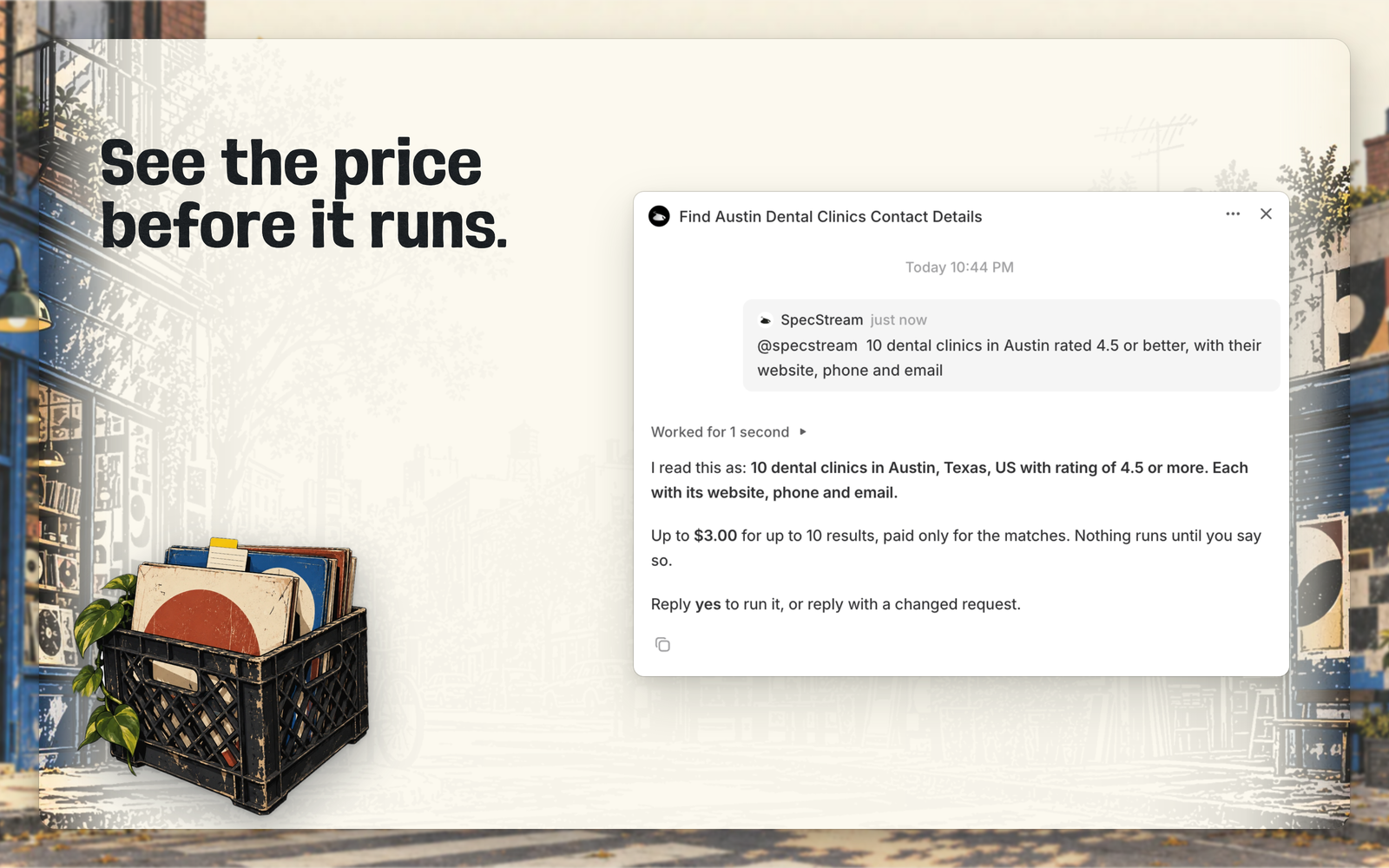 see prices in specstream
