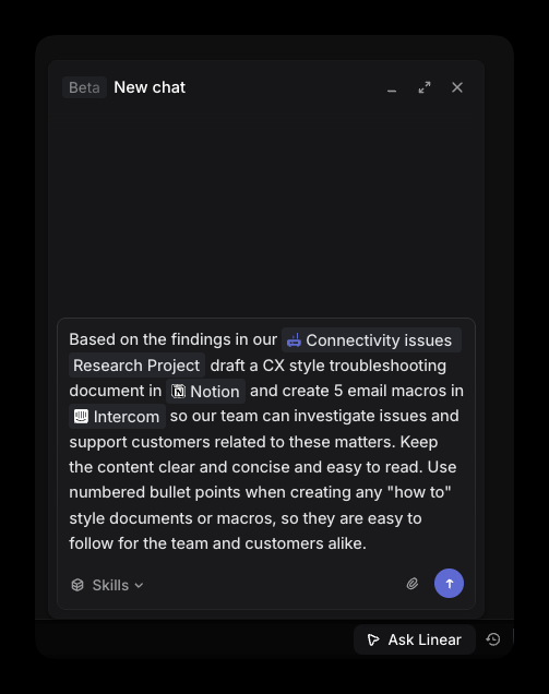 Example Agent Prompt to MCP Server