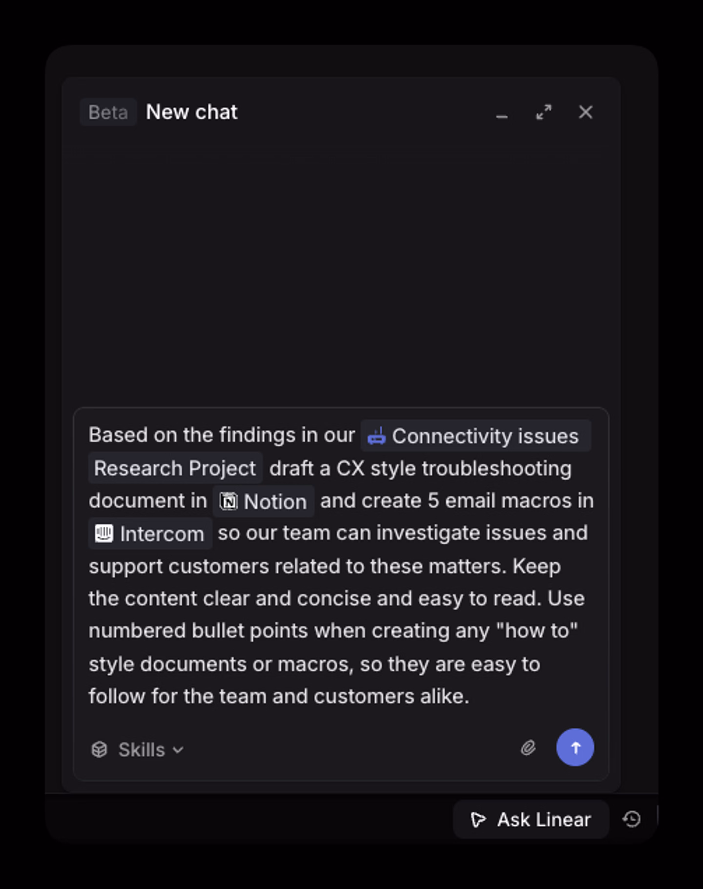 Example Agent Prompt to MCP Server