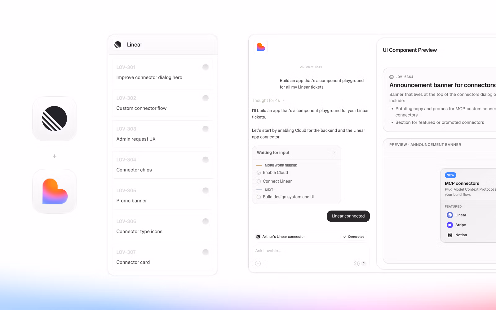 Lovable workflows to Linear