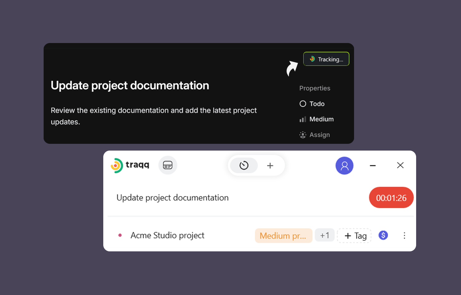 Stop tracking from Linear or any Traqq app.