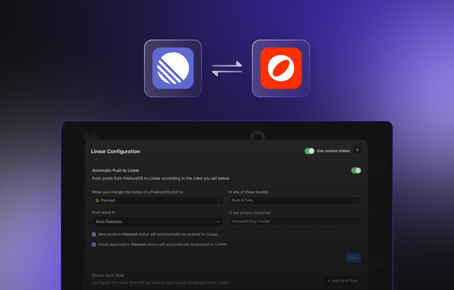 FeatureOS Linear configuration