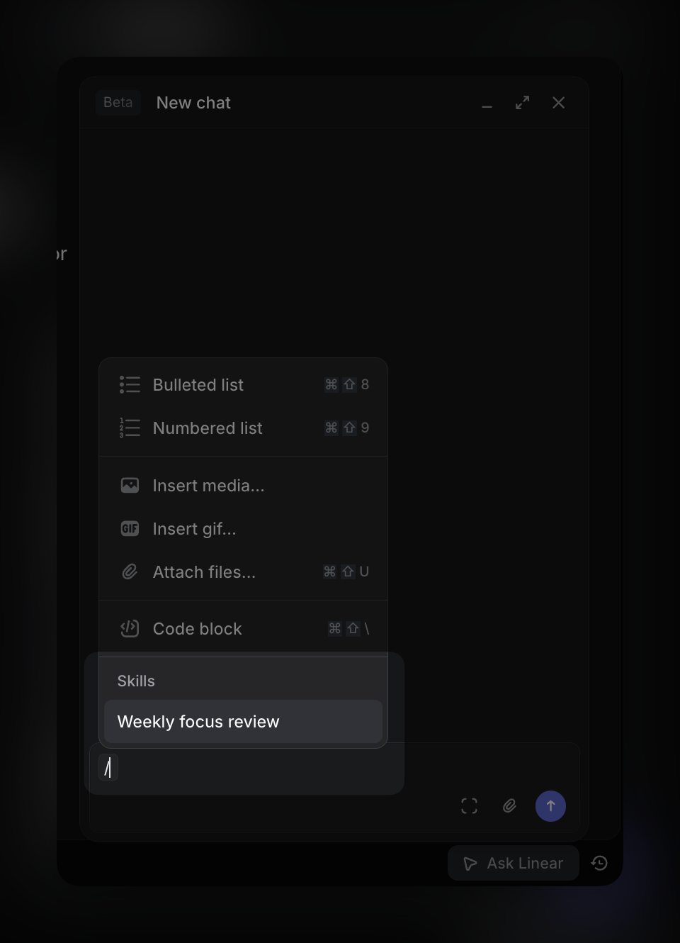 When a conversation with Linear agent yields a great result, save that workflow as a private skill so you can personally reuse it.