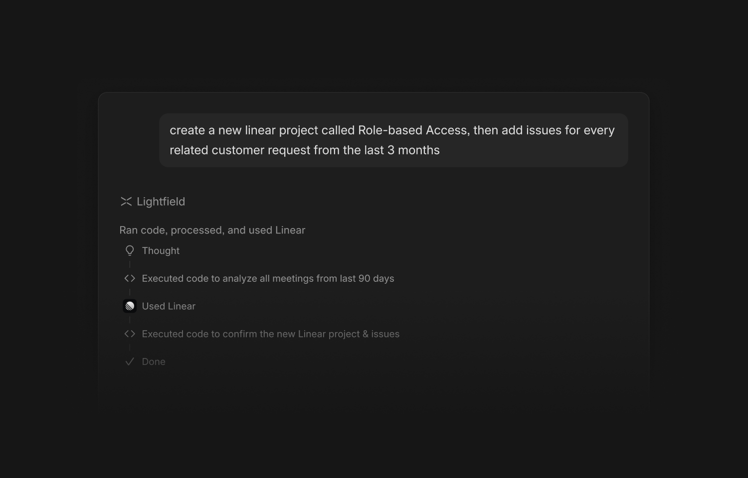 Create and manage issues directly from customer conversations in Lightfield