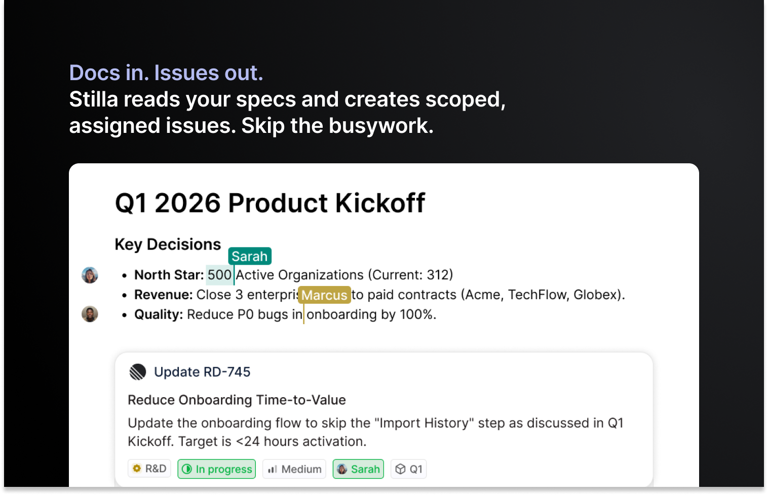 using stilla to create a plan