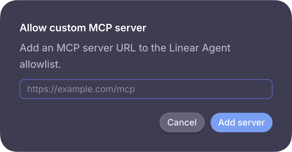 Custom server enablement
