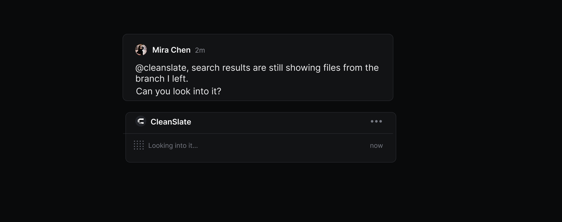 mentioning cleanslate