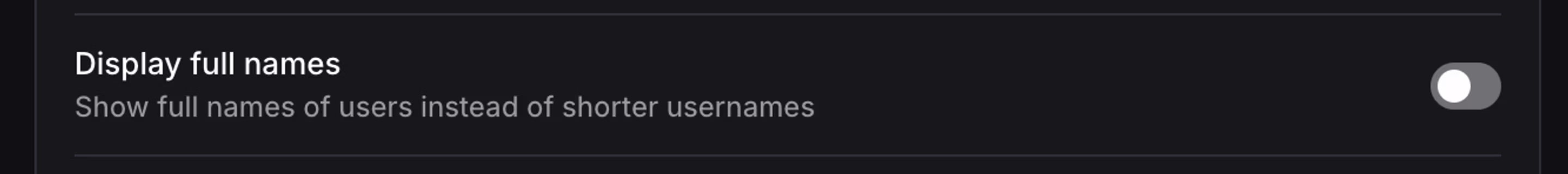 Display full names