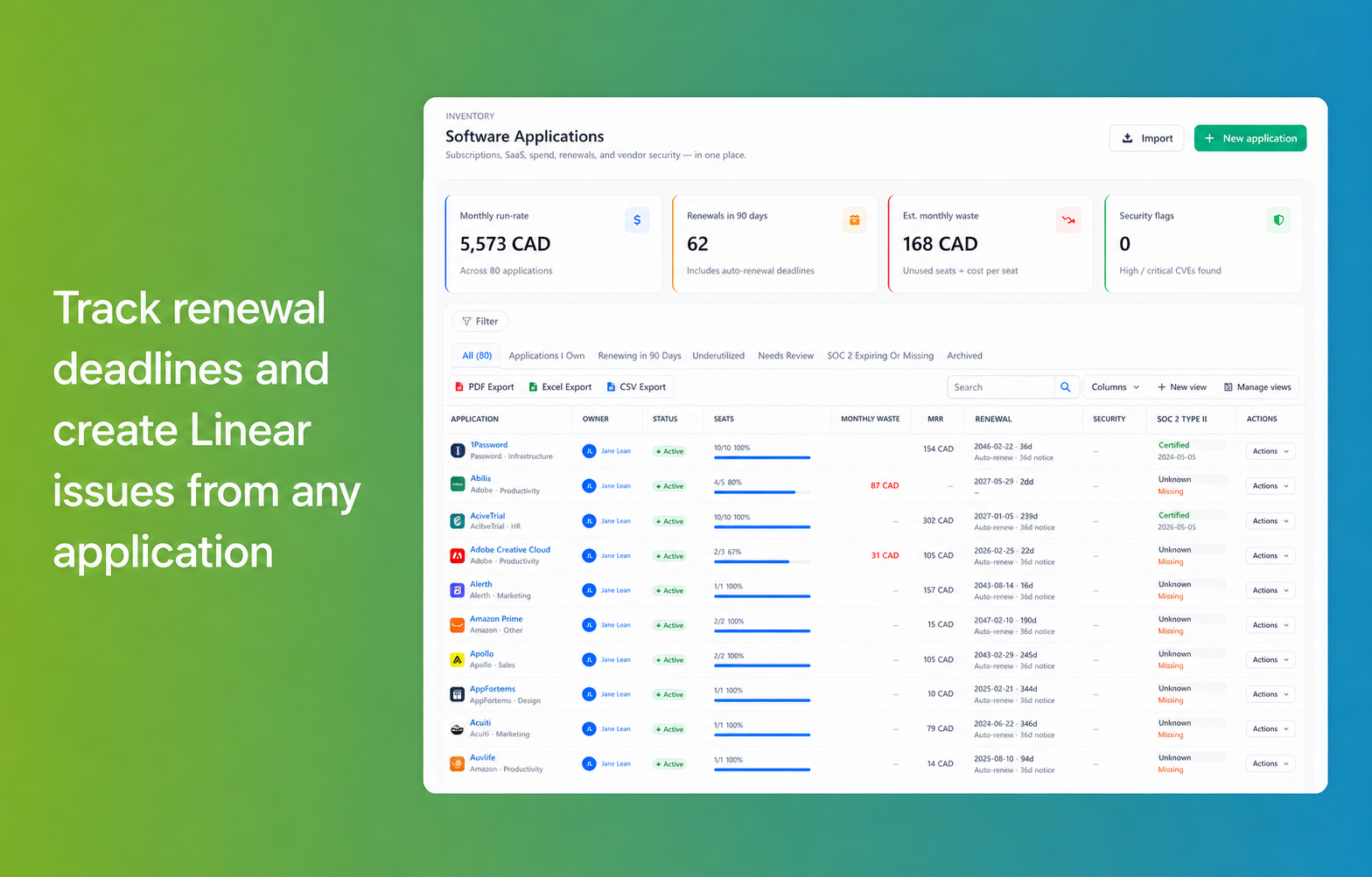 tracking deadlines in expirationreminder