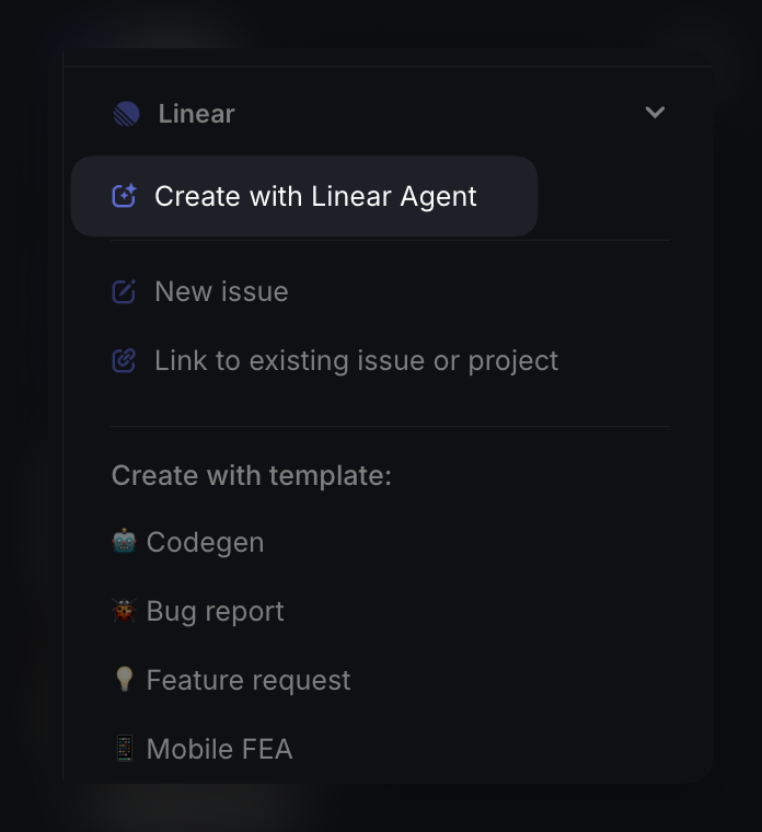 Create Linear issues automatically with the Linear Agent