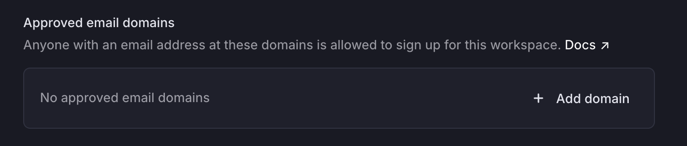 Approved email domains