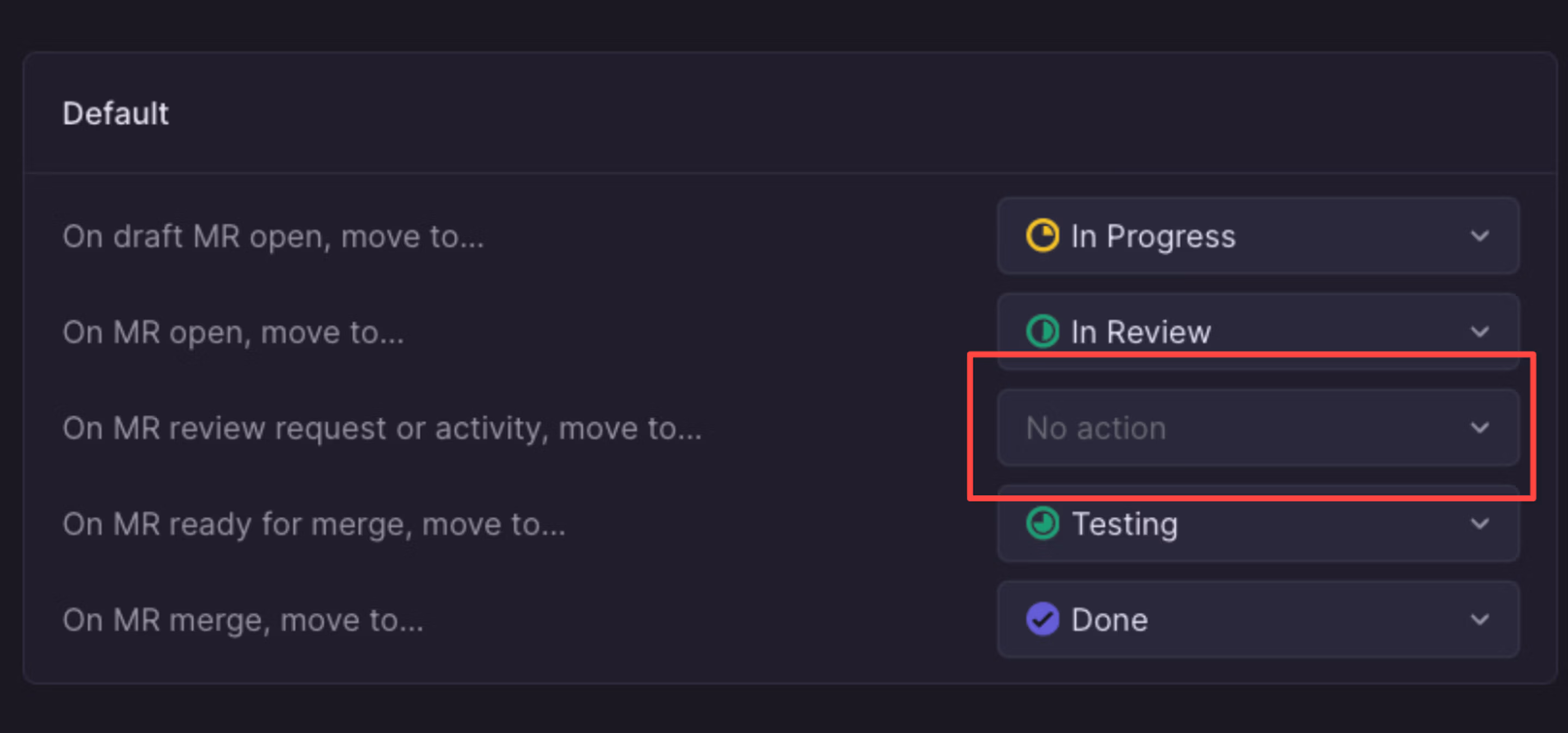 GitLab MR workflow status events