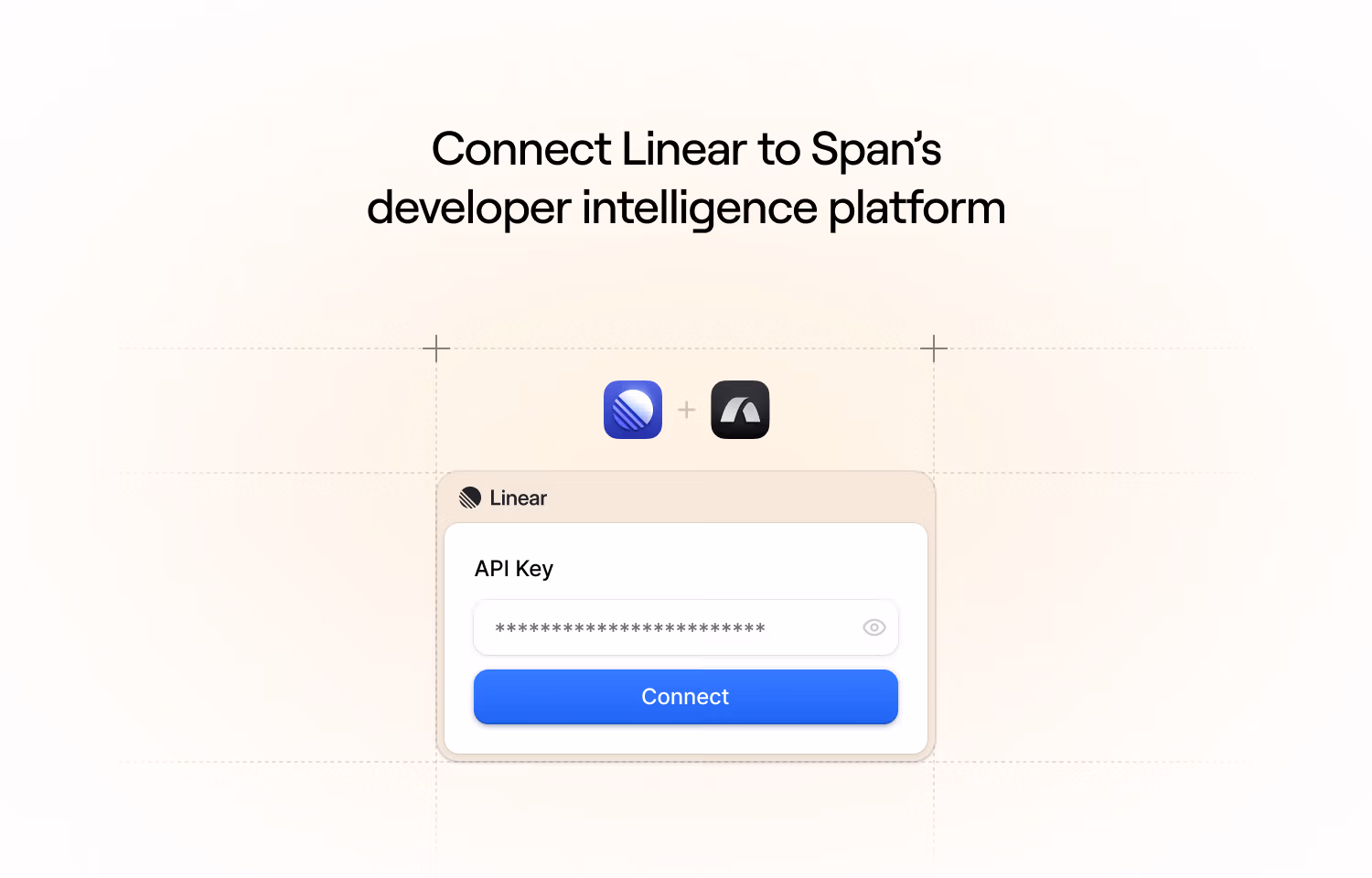 Span connect api button