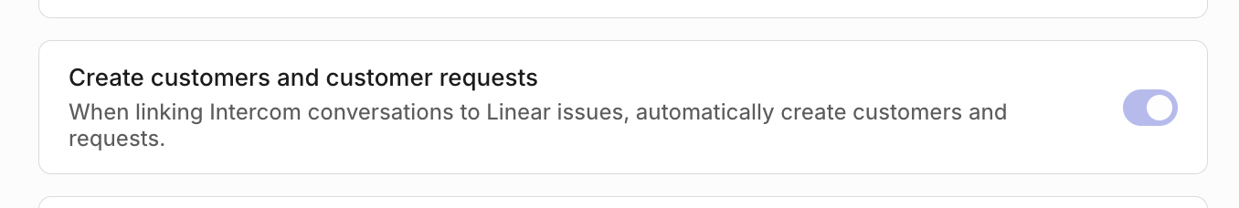 Setting toggle to auto-create customers or requests