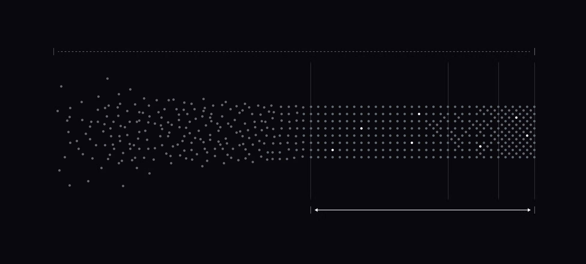 An abstract image visualizing noise and signal