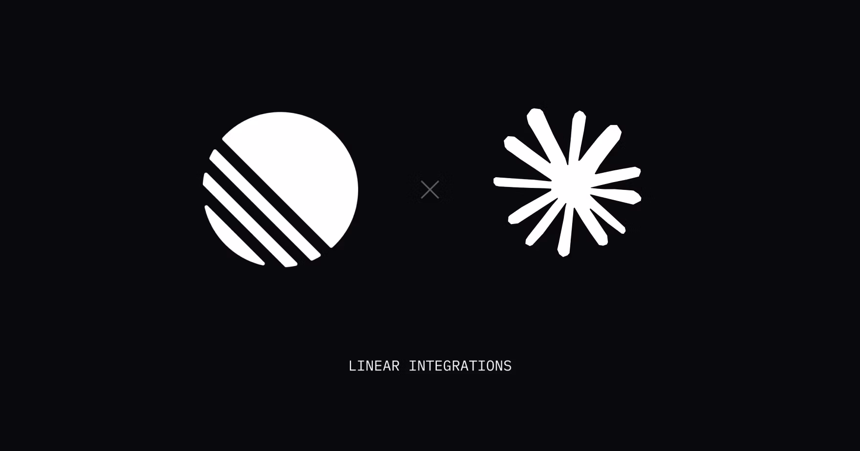 Linear and Claude logos on a black background