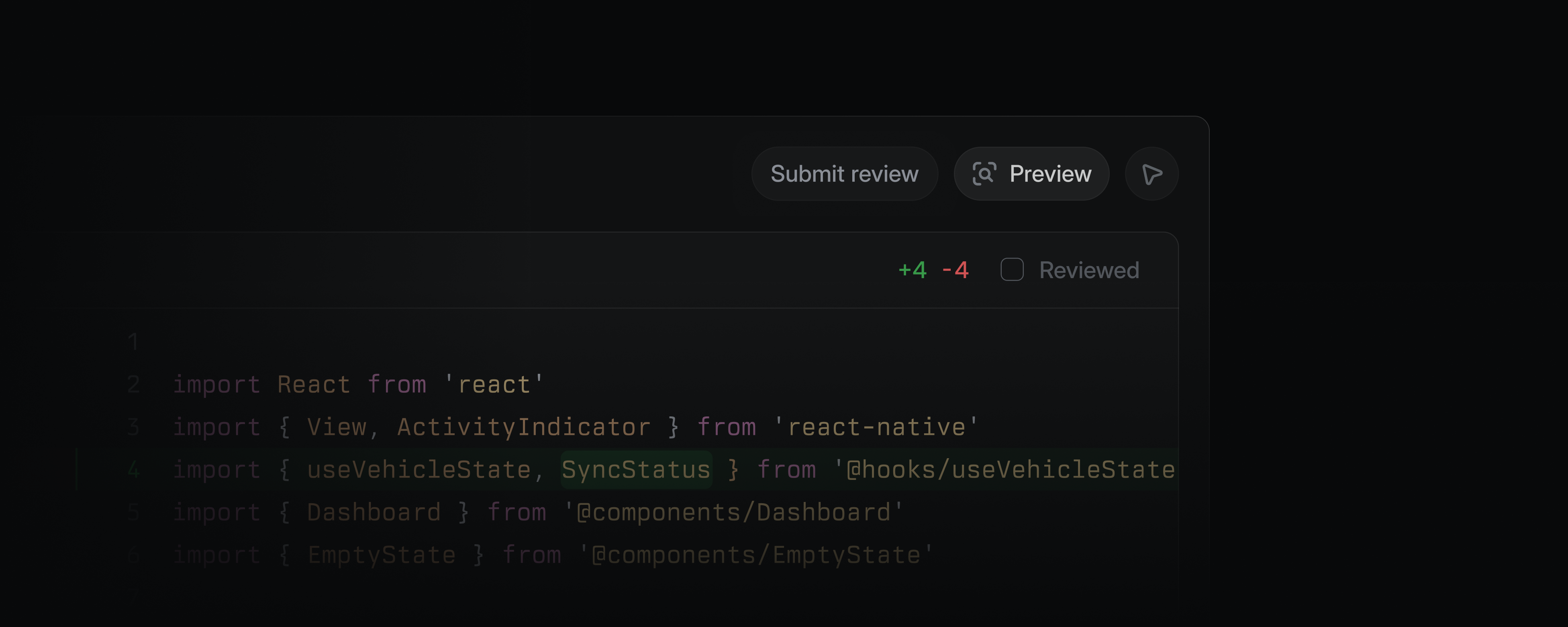 Linear UI showing Preview feature.