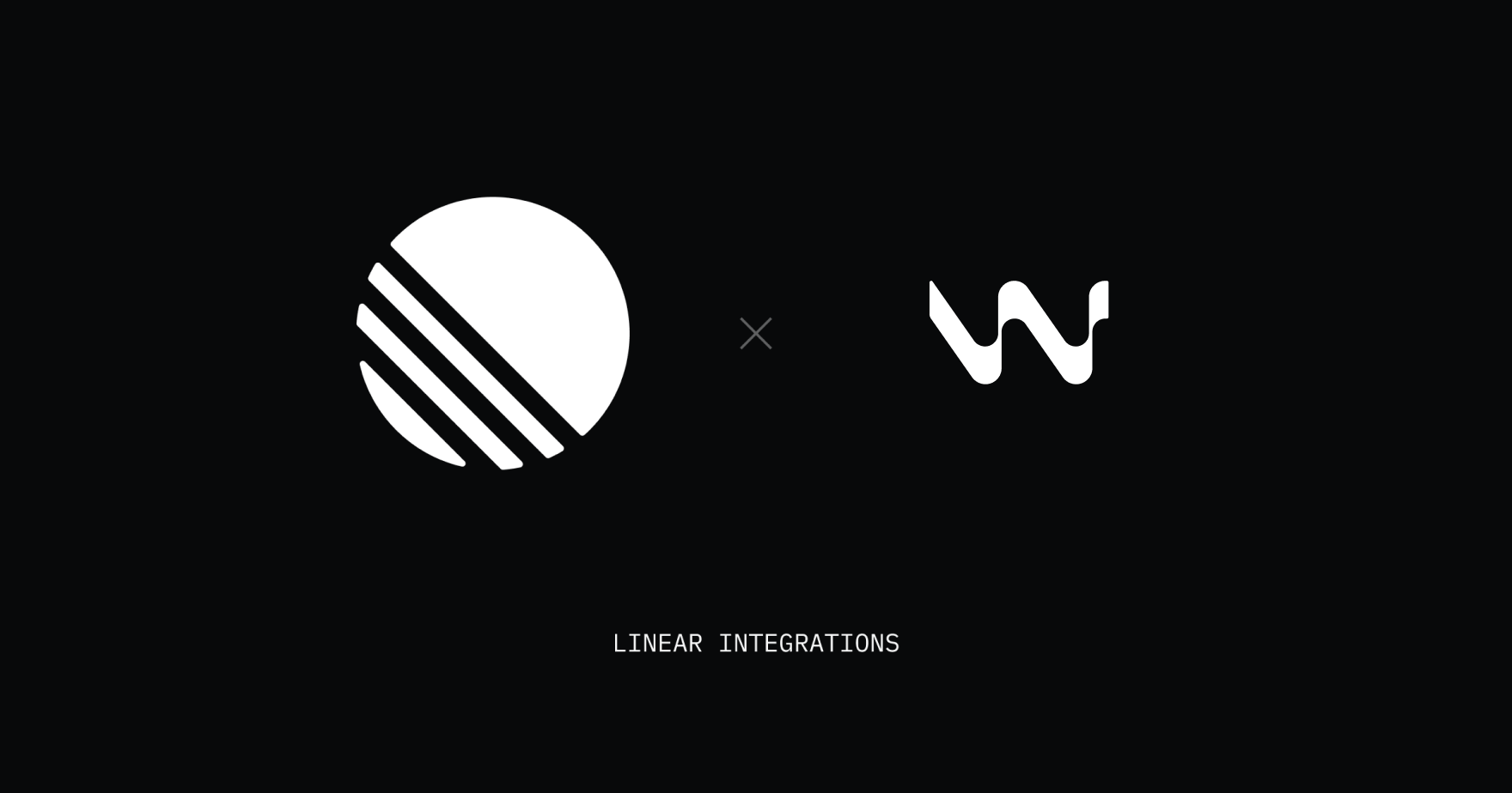Linear and Windsurf logo on a black background