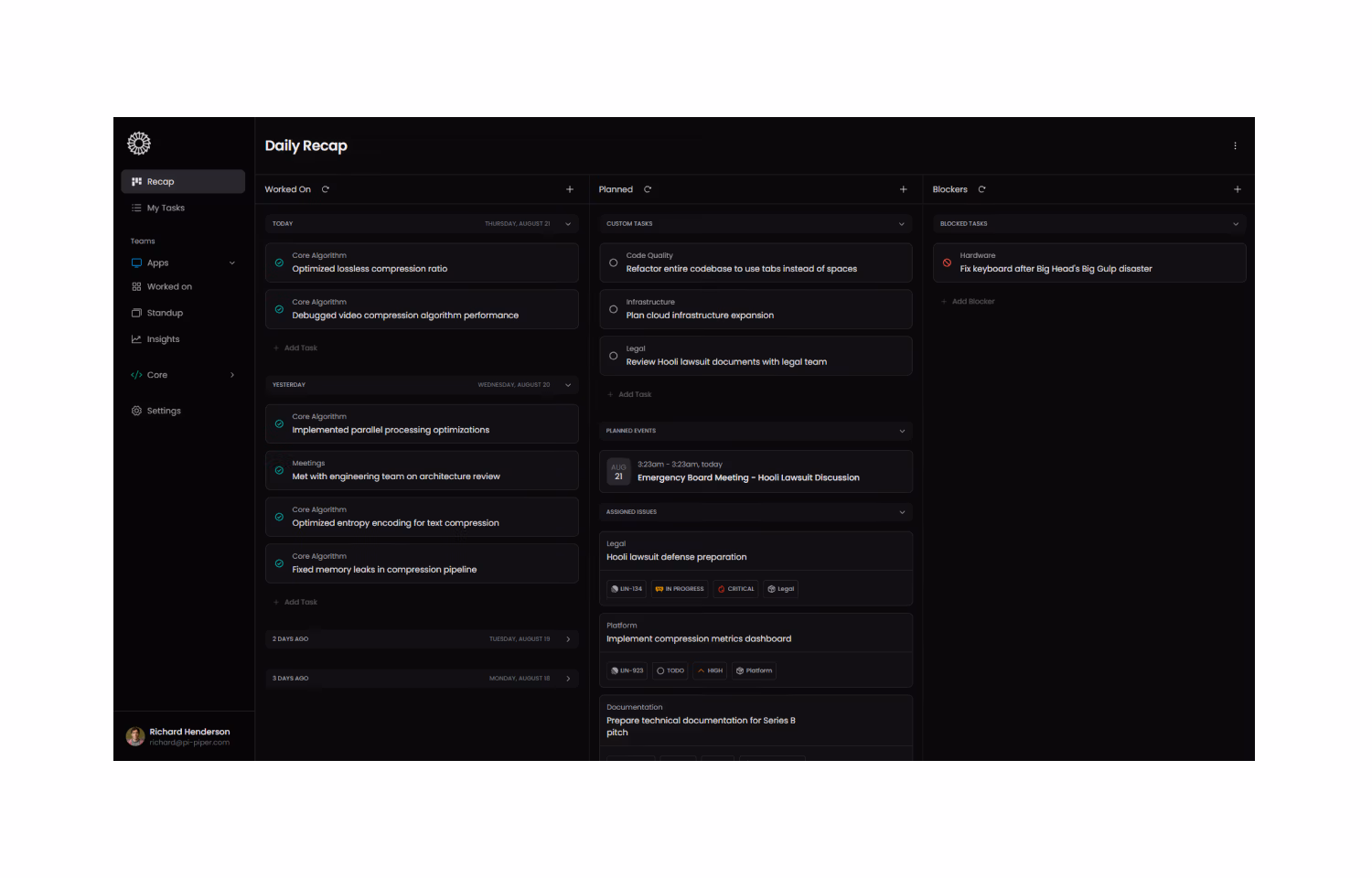 Daily Recap in One Horizon