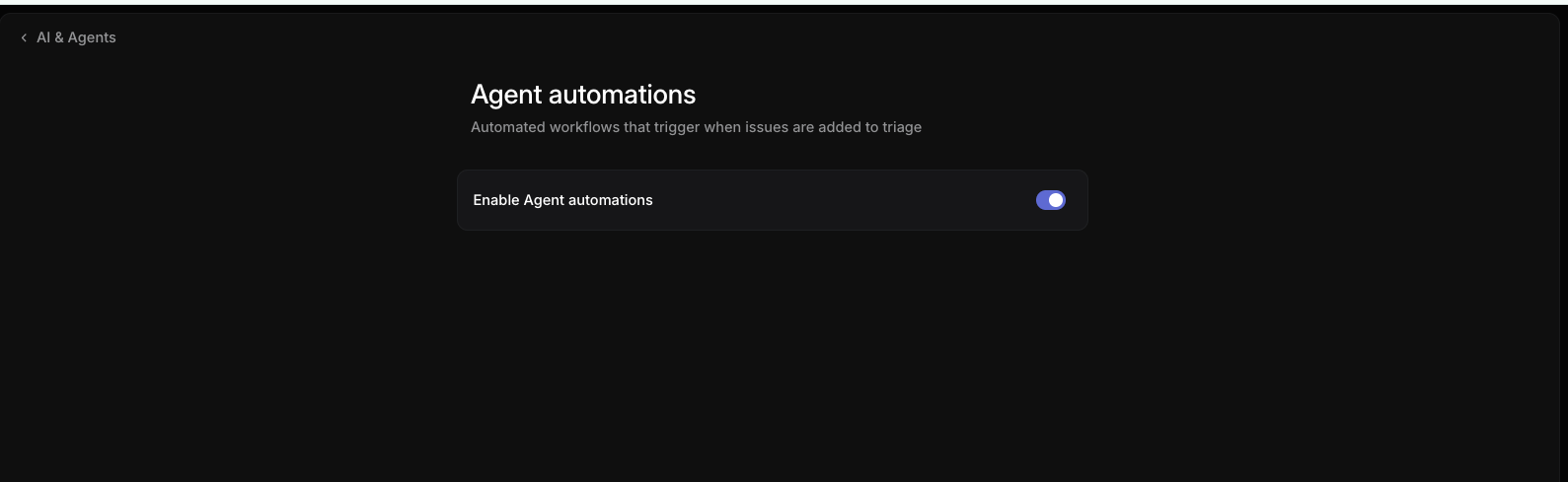 Enable Agent Automations