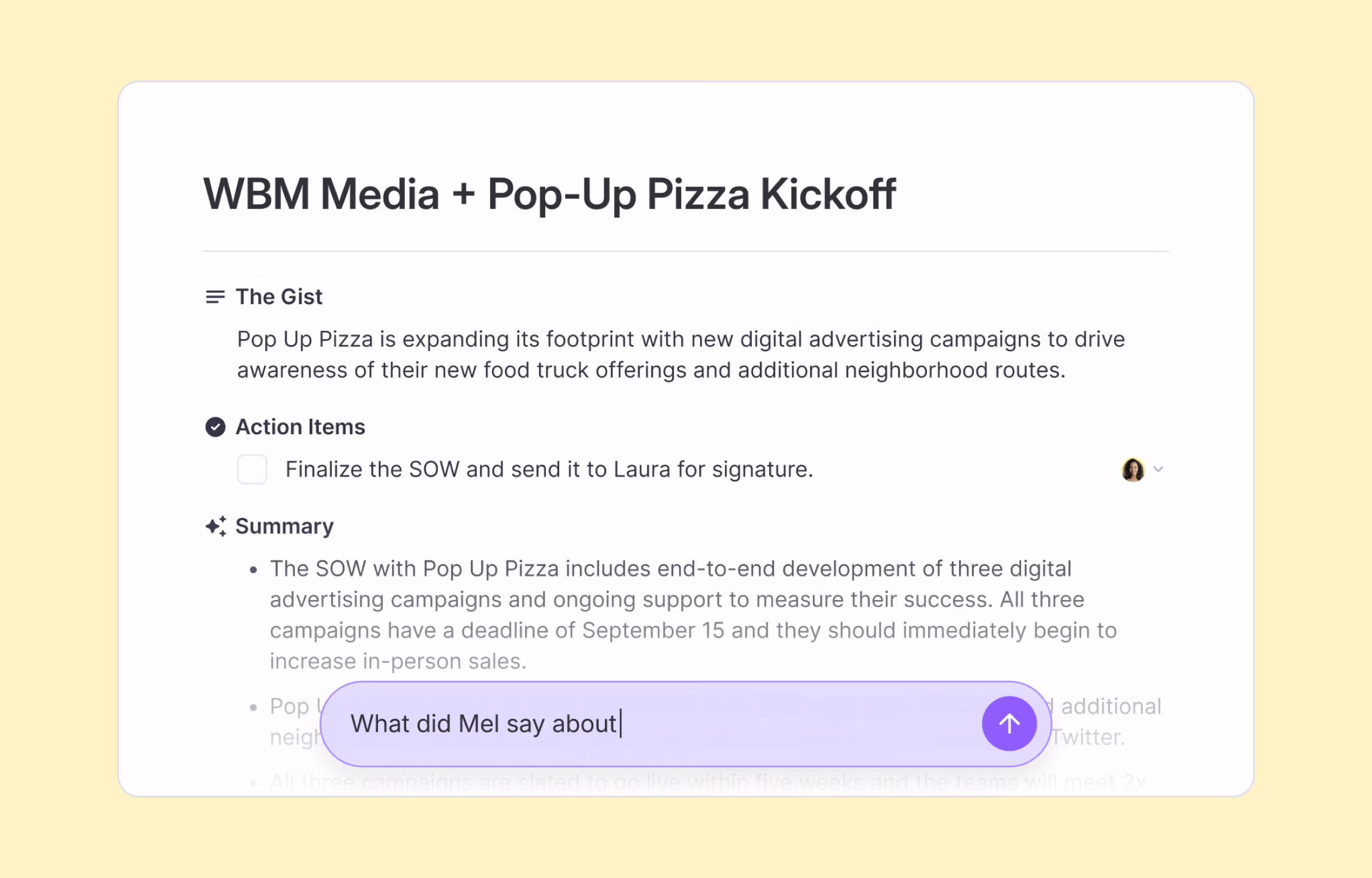 Search meeting notes instantly with AI