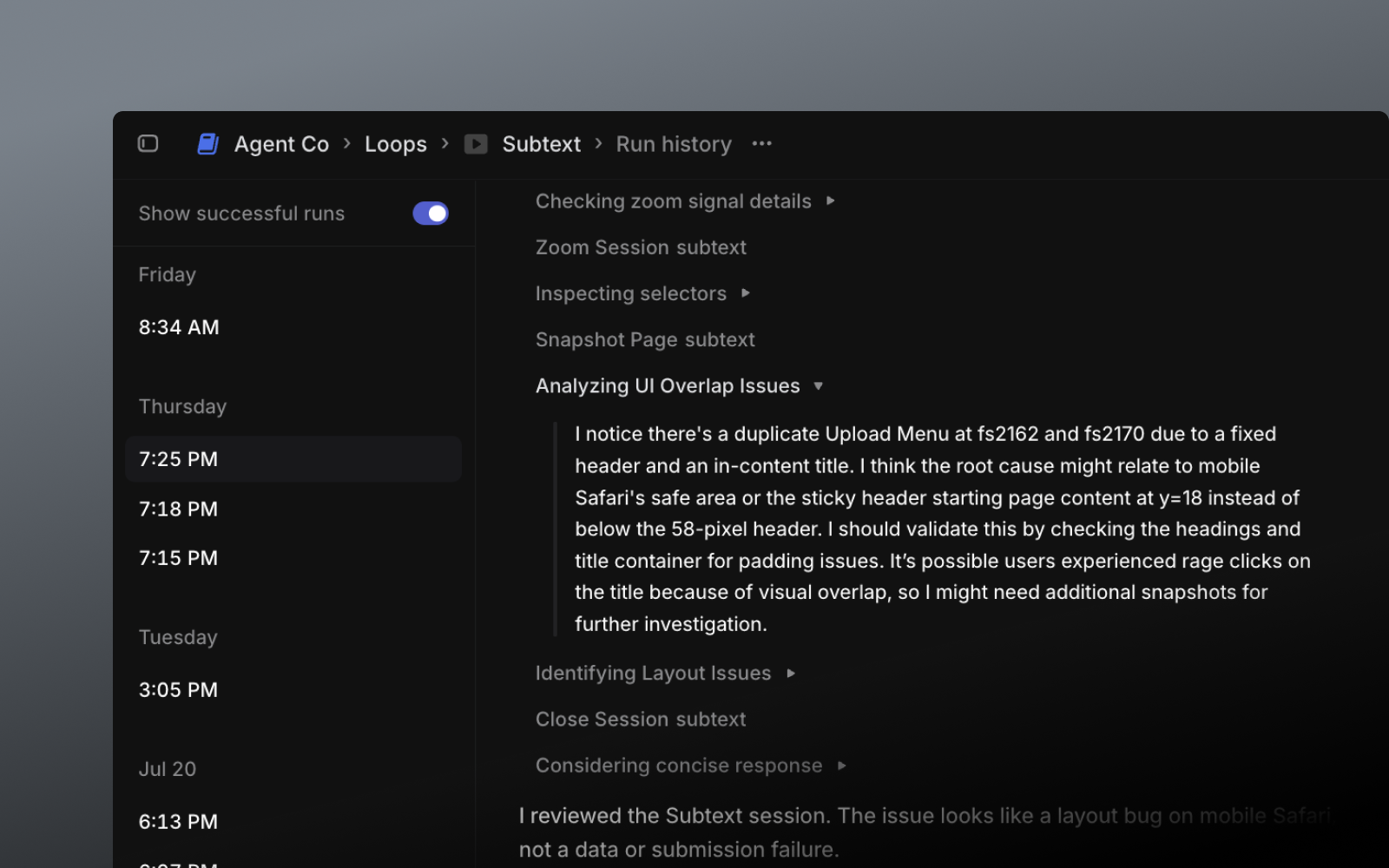 Linear agent automation configured with Subtext session review tools for automatic issue triage