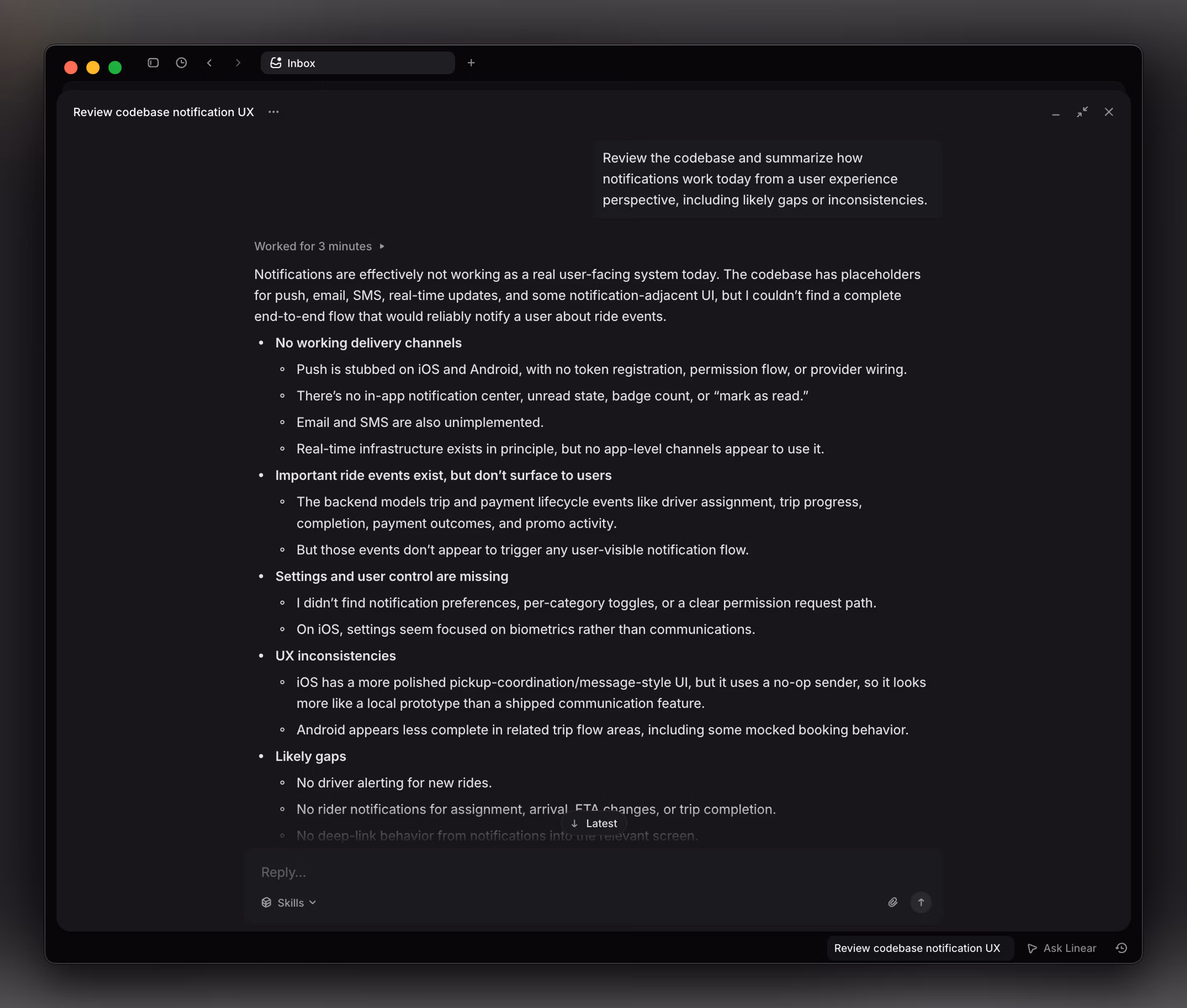 Codebase analysis through Code Intelligence