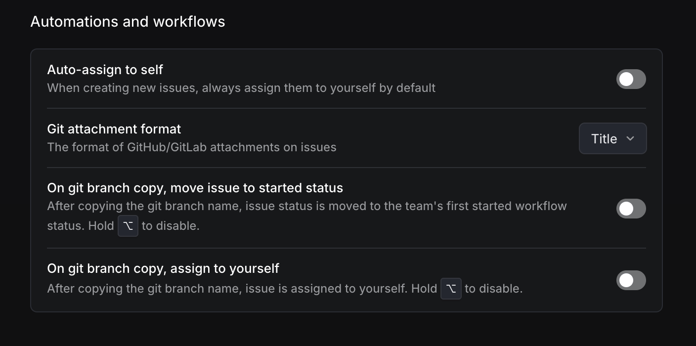 Automations and workflows