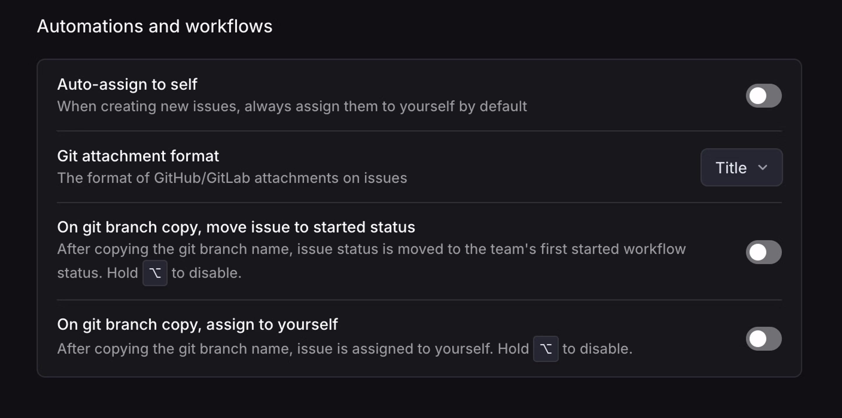 Automations and workflows