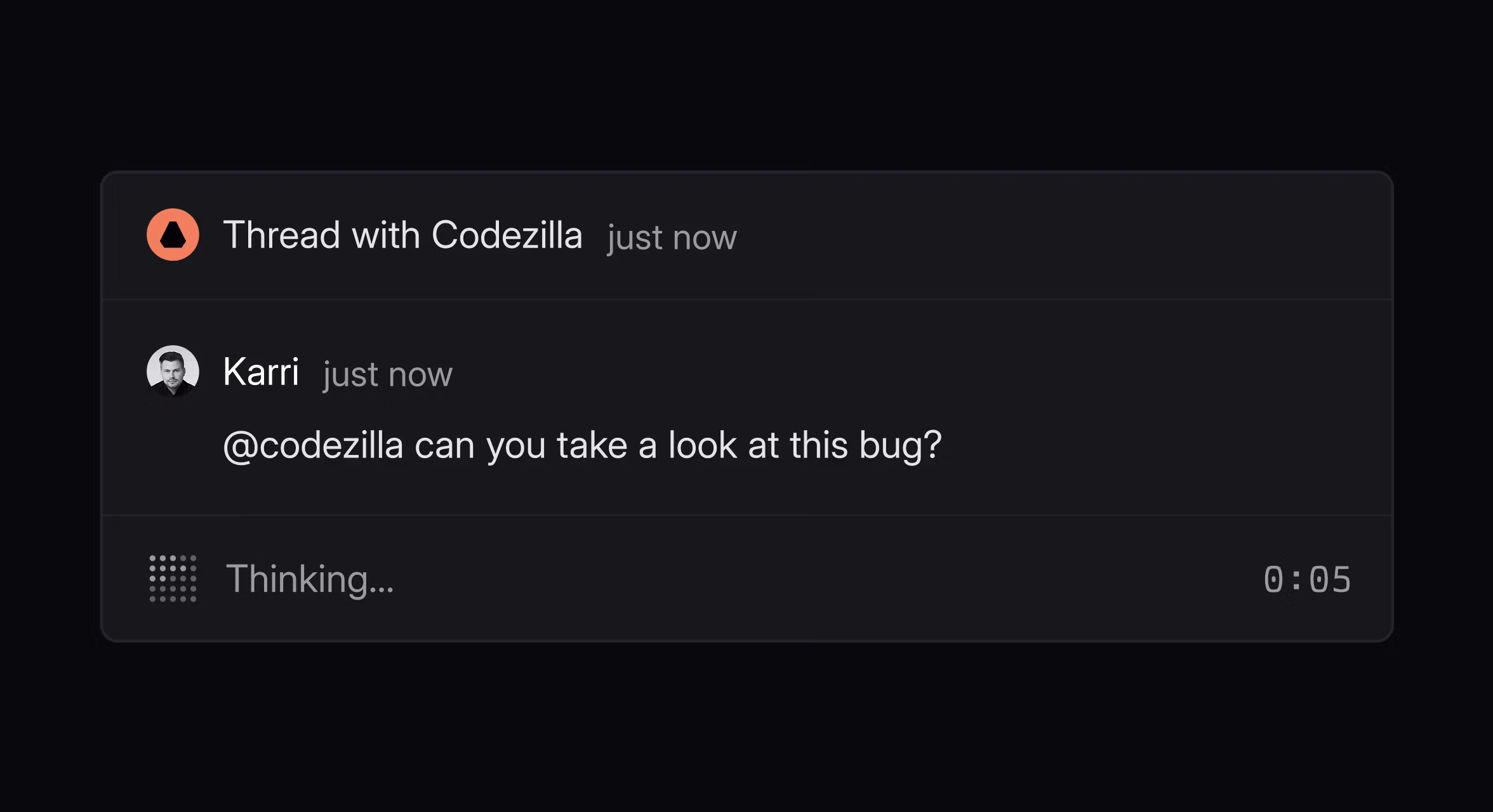 A screenshot of an agent session in a Linear issue