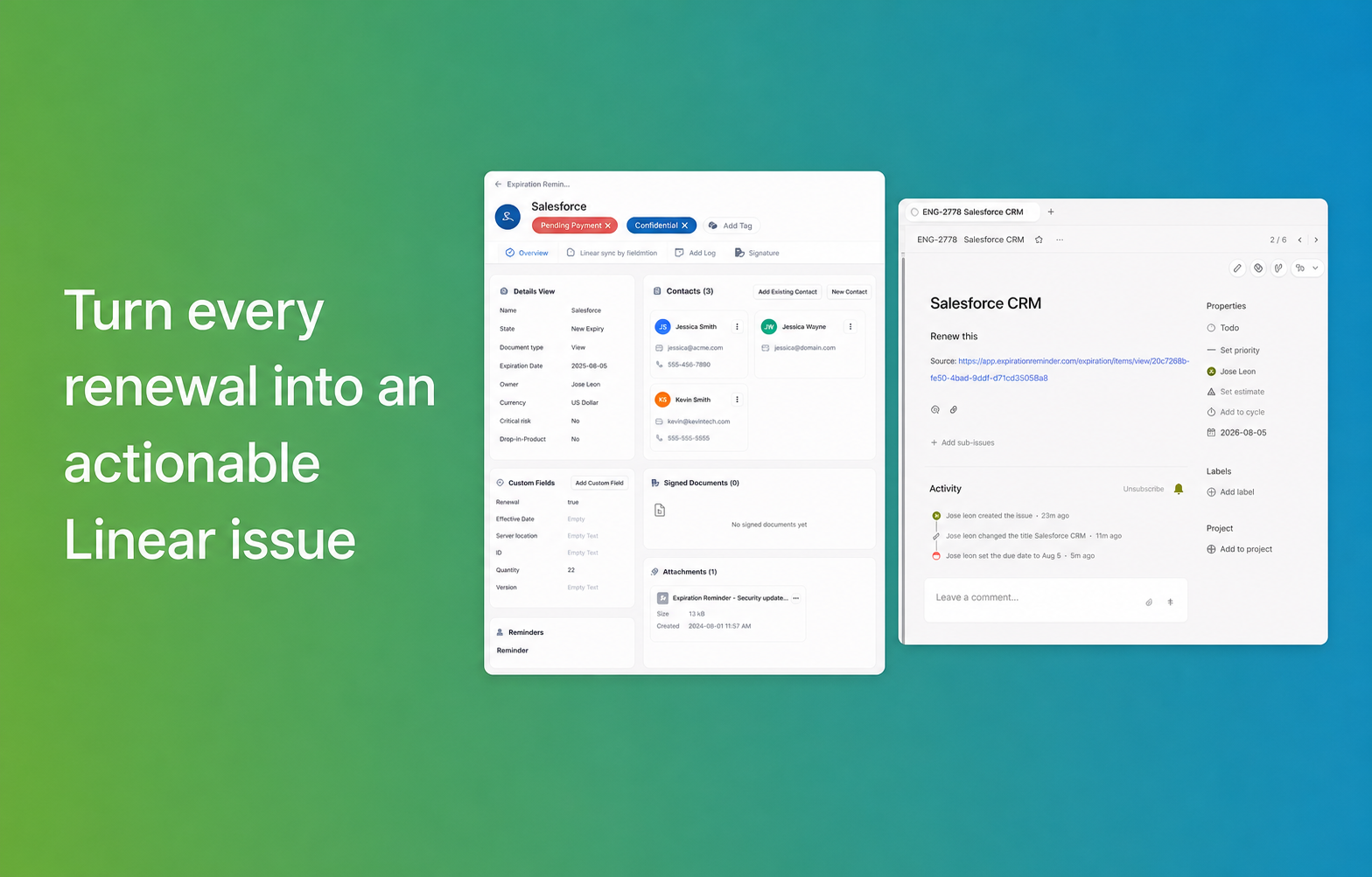 expirationreminder turning renewals into issues