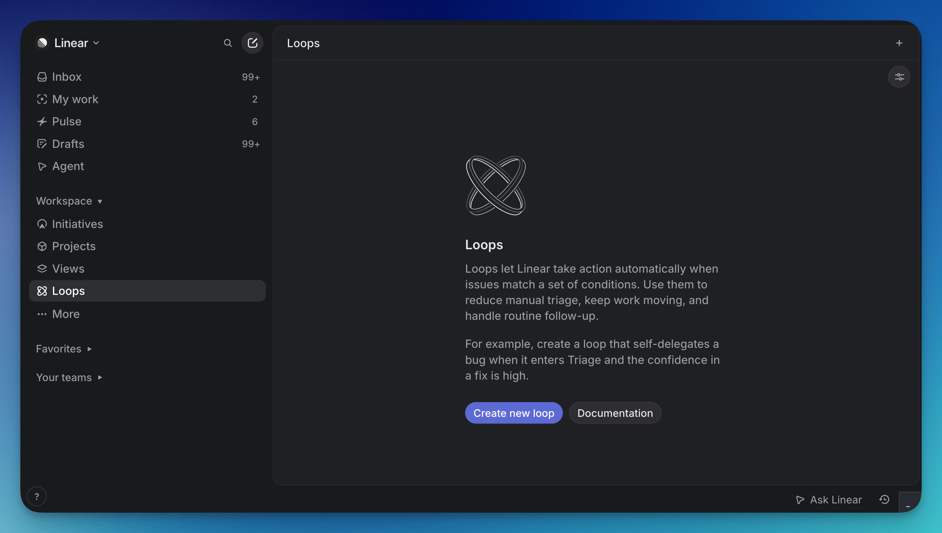 Create a Workspace Loop