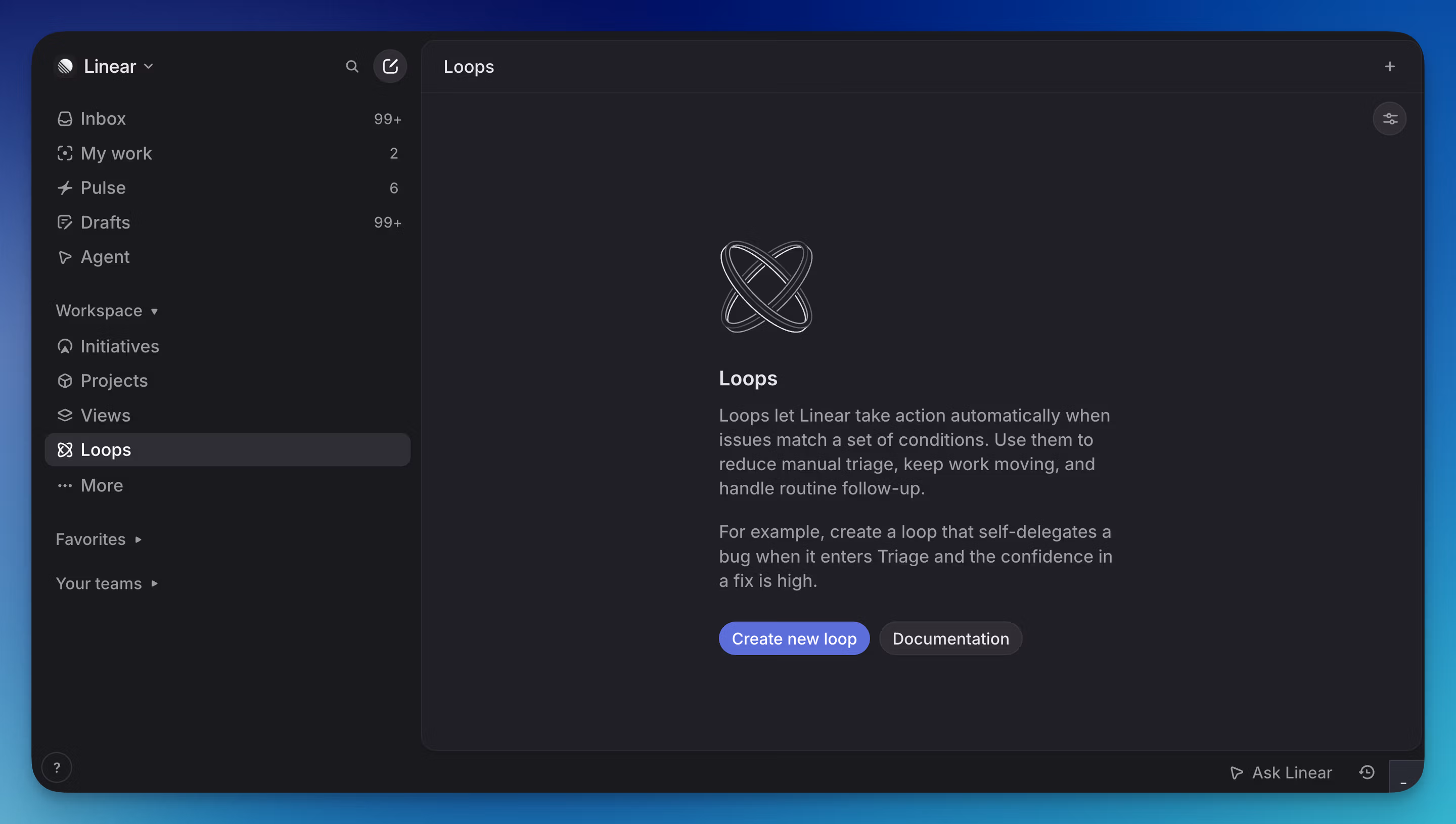 Create a Workspace Loop