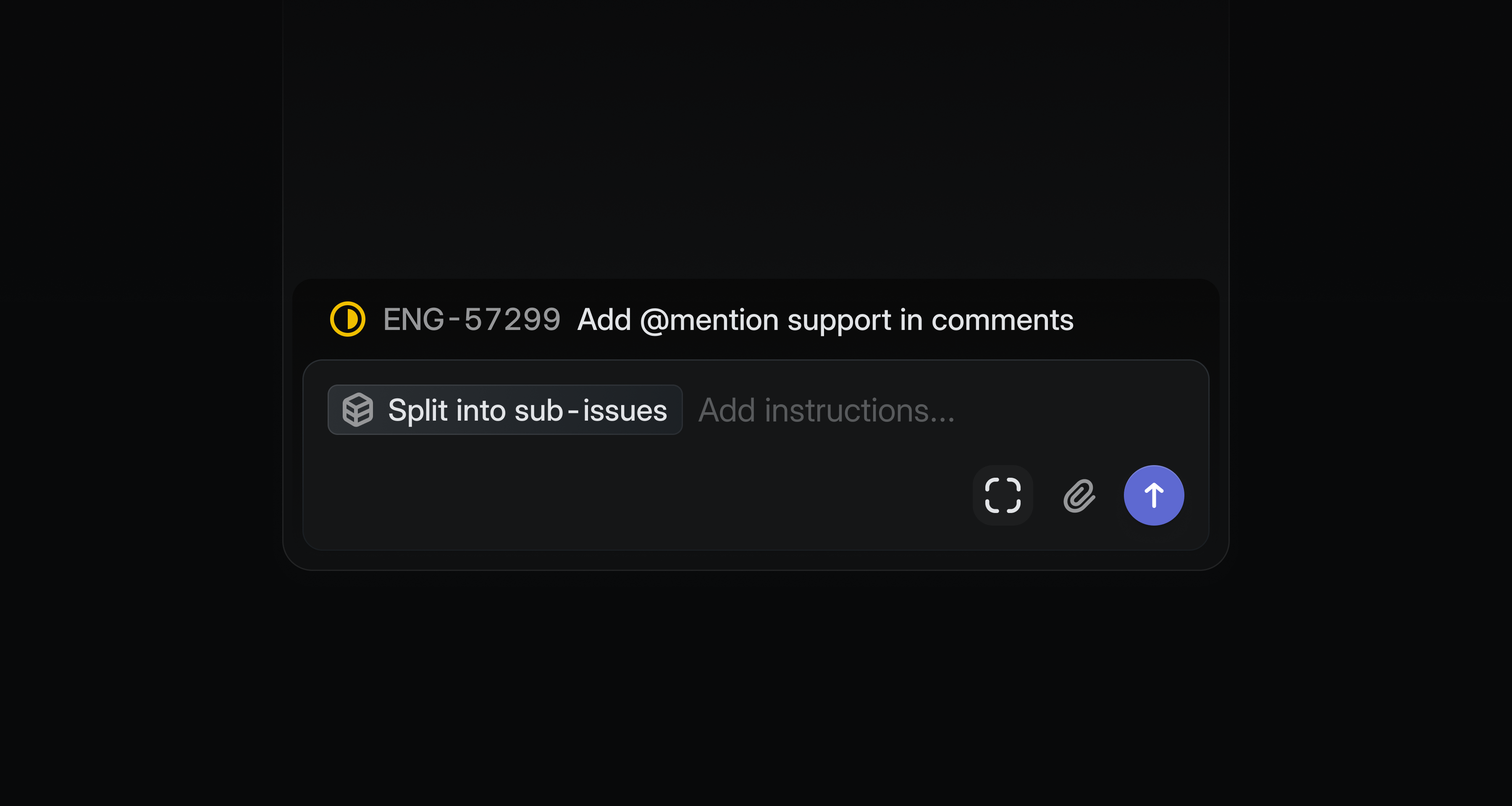 Skill loaded in agent chat by pressing / and selecting "Split into sub-issues" skill