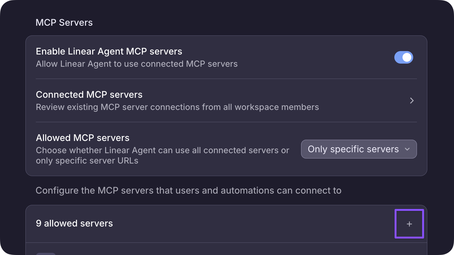 Enable MCP Servers for the Workspace